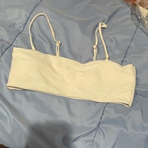 White bandeau bikini top